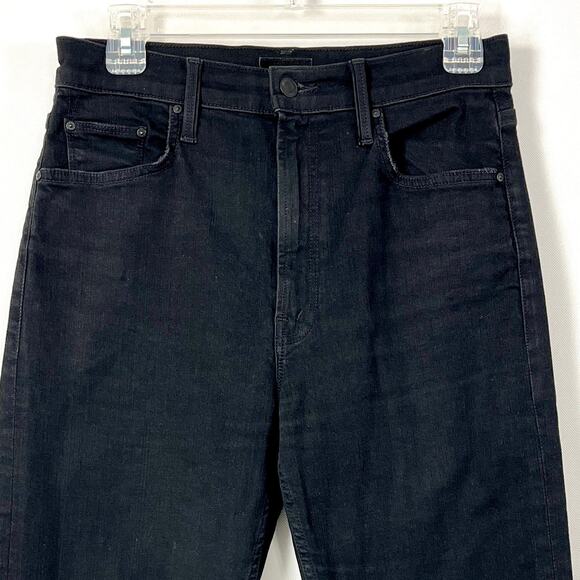 Mother Jeans High Waisted Rider Ankle Not Guilty Black Denim Sz 27 Straight Leg - Picture 2 of 16